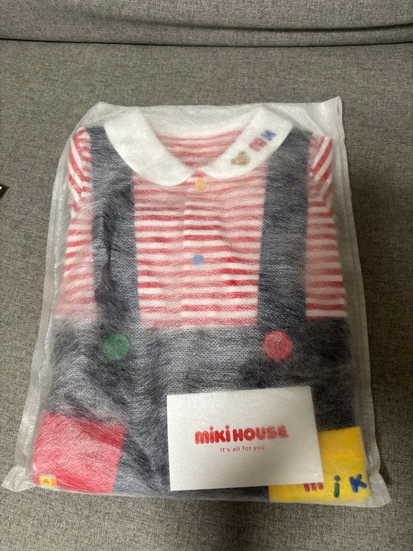 ミキハウス ストライプ サロペット 95cm ミキハウス ストライプオーバーオール M - メルカリ