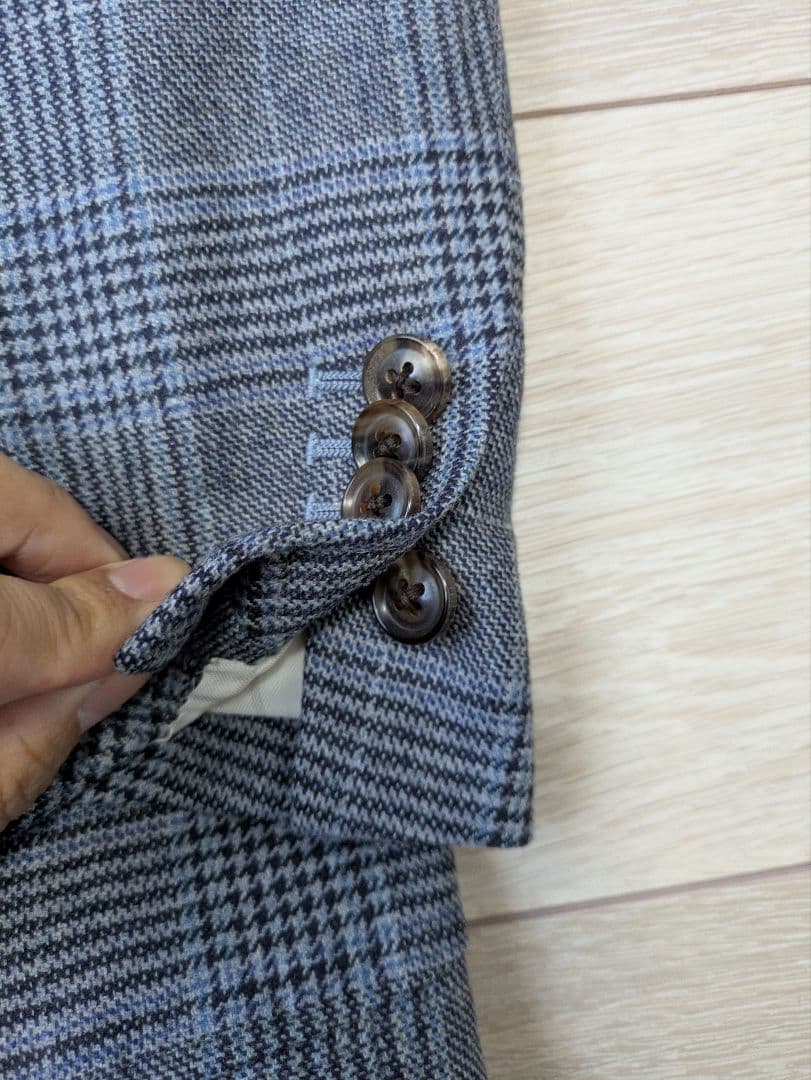 麻布テーラー R&BLUES グレー チェック柄 ジャケット - メルカリ