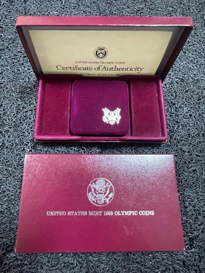 アメリカ合衆国1ドル銀貨アメリカ 1988年1ドル 銀貨 ソウルオリンピック記念 1988年 アメリカ オリンピック記念銀貨プルーフコインセットSV900 1