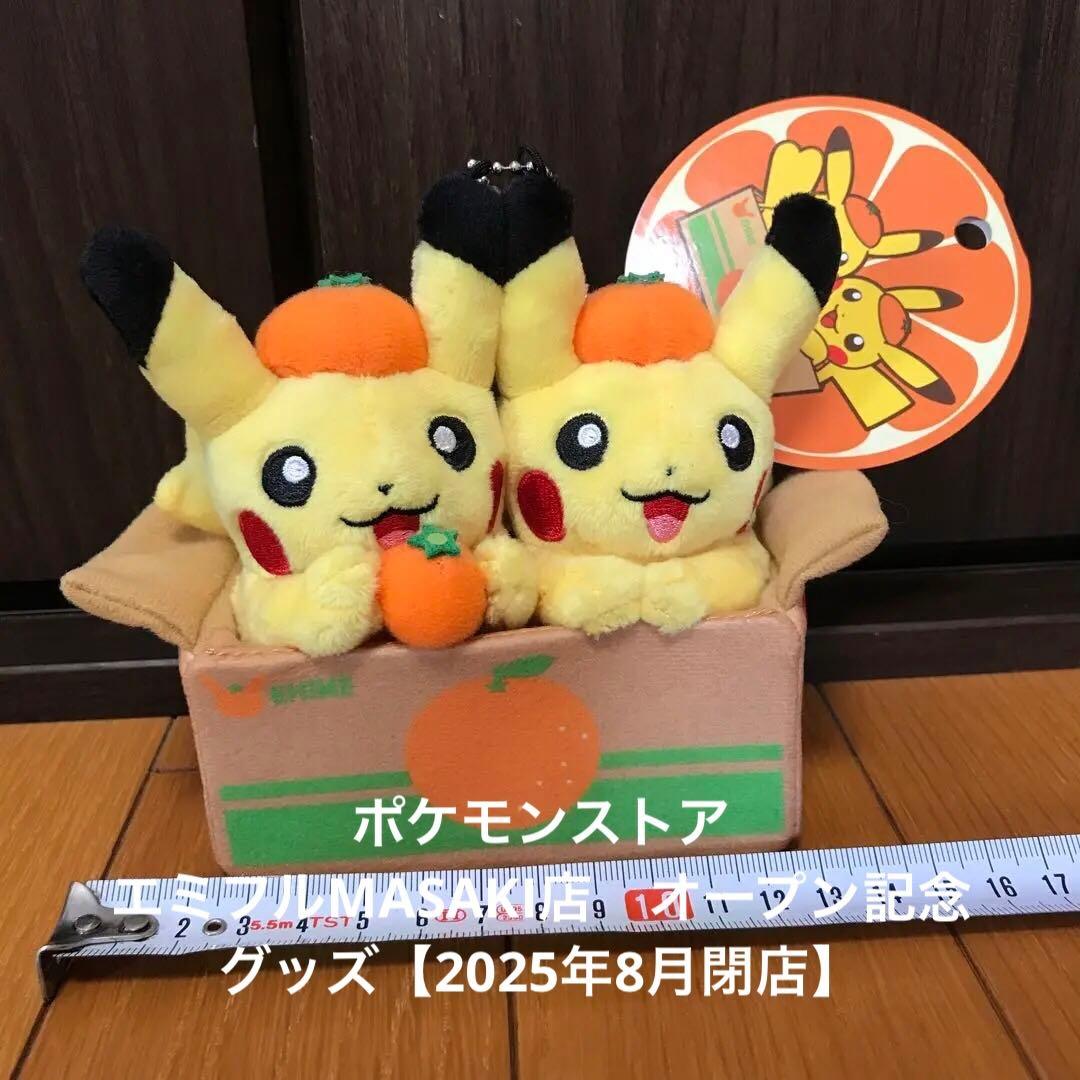 ペアピカチュウとえひめみかん　ぬいぐるみ　愛媛みかん　えひめみかん　愛媛　えひめ