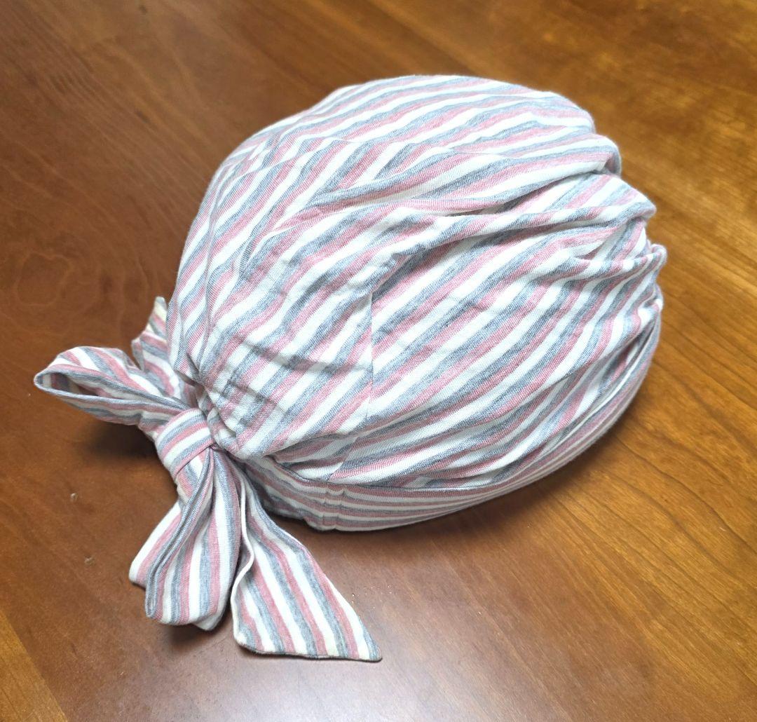 ストライプデザインの介護用帽子　頭部保護　abonet ストライプデザインの介護用帽子 頭部保護 abonet ストライプデザイン