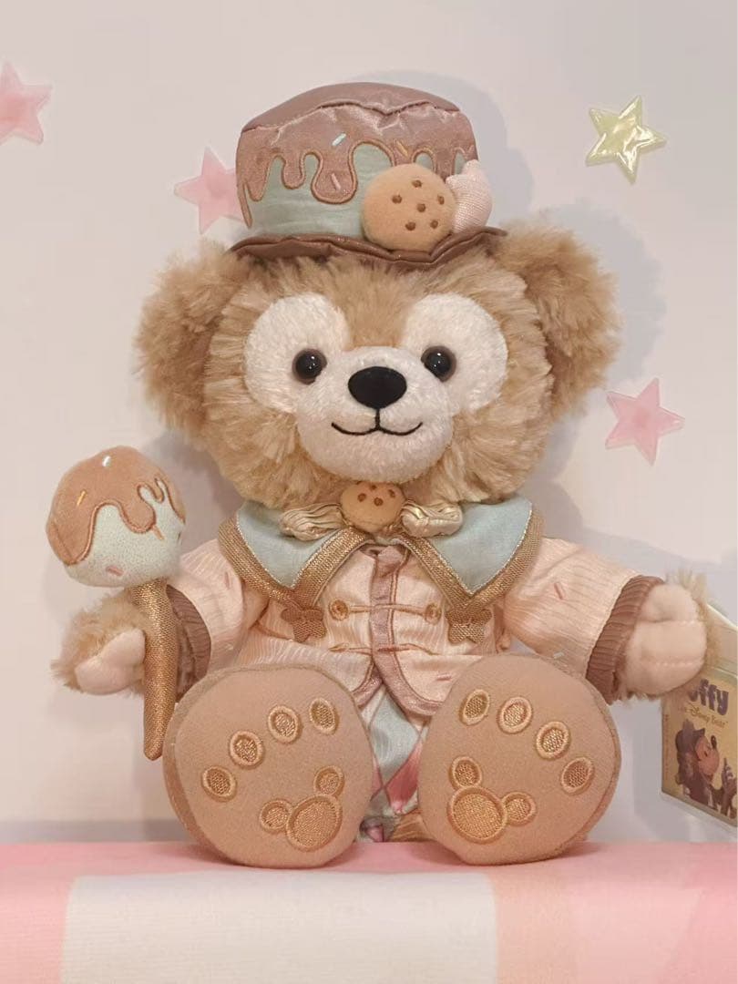 【お顔厳選】新作　上海ディズニー　バースデー　ダッフィーぬいぐるみSSサイズ ダッフィー - 【最新☆正規品】ダッフィー バースデー 肩のせ