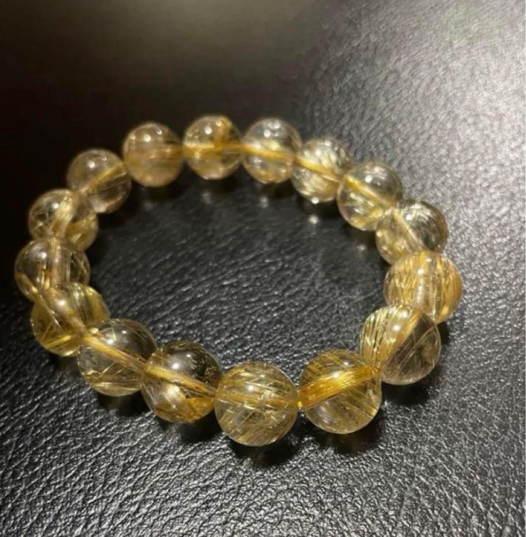 高グレード／ゴールドルチル／メンズ/ ブレスレット/ 天然石/レディス
