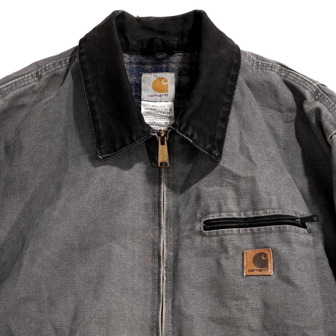 カーハート ダック デトロイトジャケット 2XL フェードブラック 墨黒