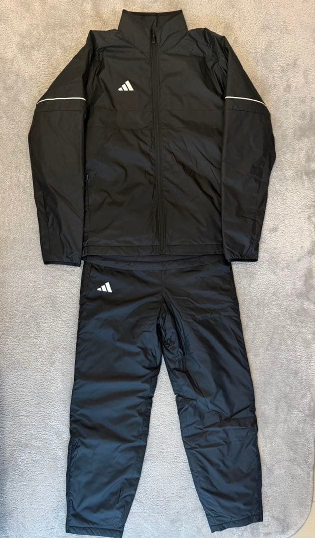 新品　アディダス　メンズ　中綿ウィンドブレーカー　上下セットアップ　黒　L