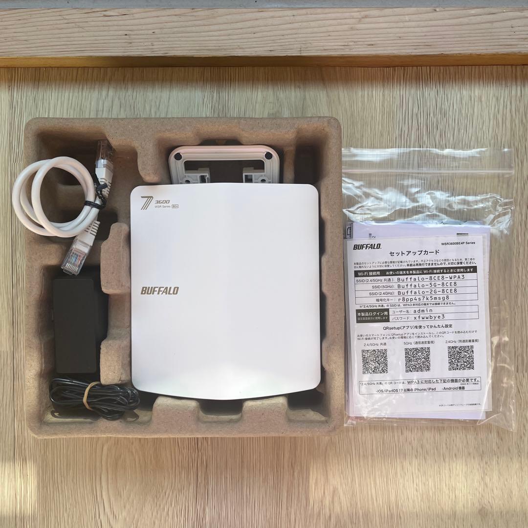 BUFFALOバッファローWi-FiルーターWSR3600BE4P/NWH