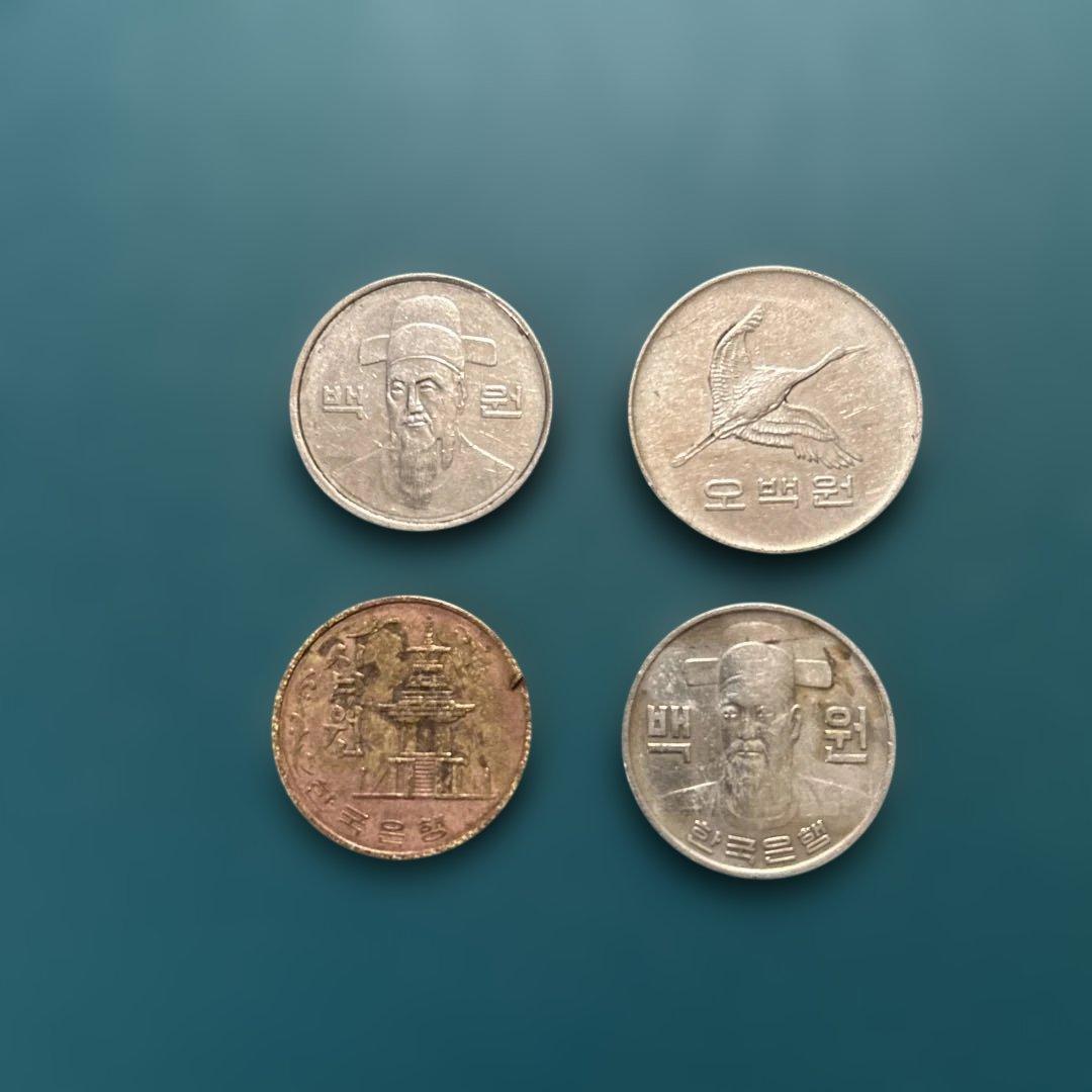 韓国硬貨 500ウォン 100ウォン 10ウォン - メルカリ