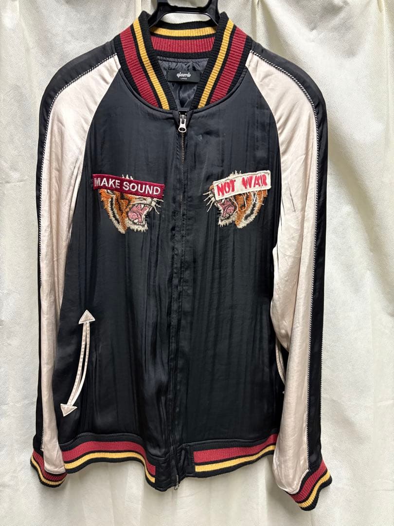 glamb Aloha Hawaii スカジャン ネイビー/アイボリー