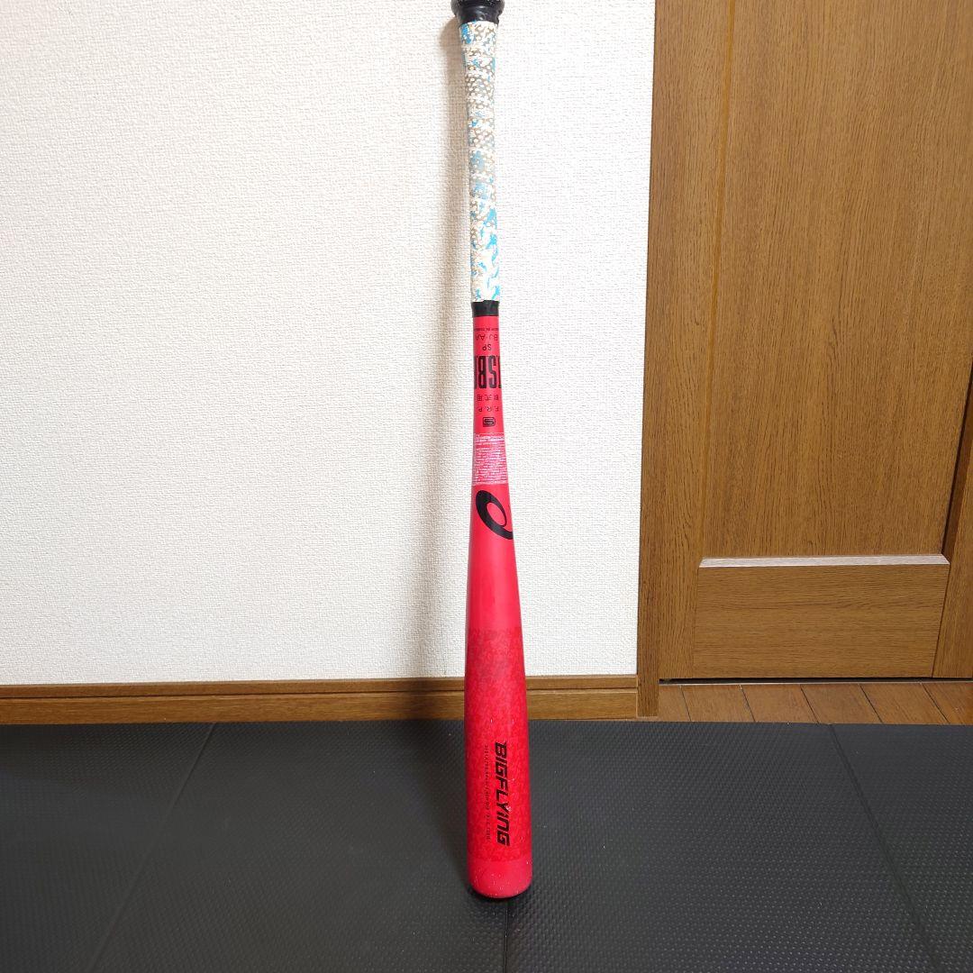 大谷　翔平モデル アシックス 野球 軟式 バット BIGFLYING 84 赤 大谷翔平選手が2022年シーズンに使用した野球用グラブとバットの