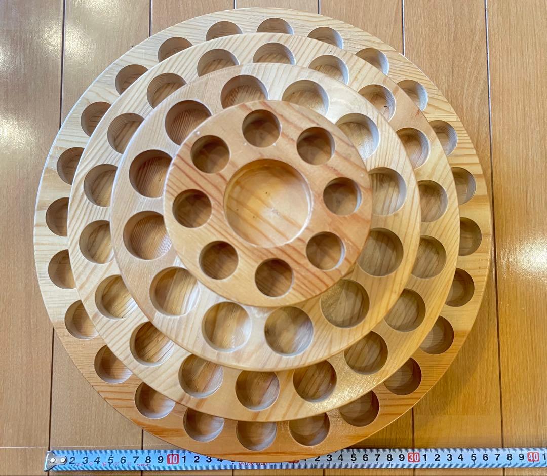 木製アロマオイルスタンド 4段　 木製アロマオイルボトルホルダー