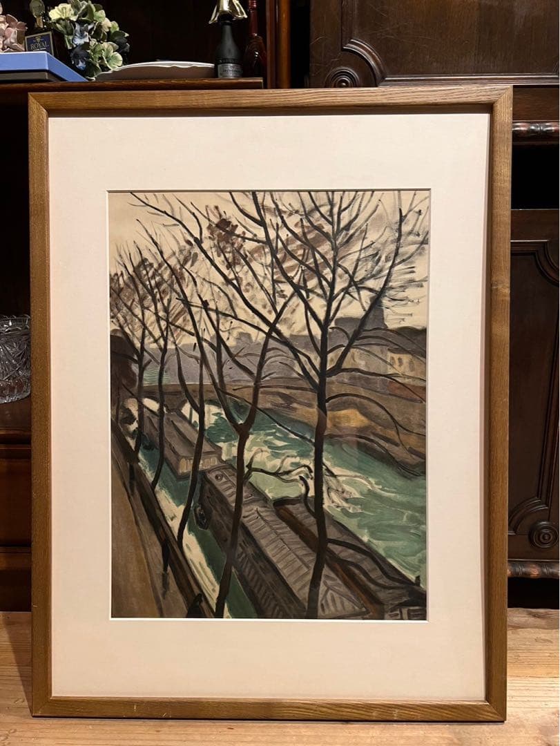 アルベール・マルケ、小道、希少画集画、新品高級額装付 アルベール