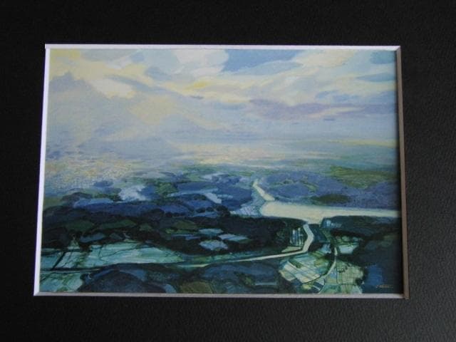 山羽斌士、【京葉光彩】、希少な大判額装用画集より、美品、日本人画家