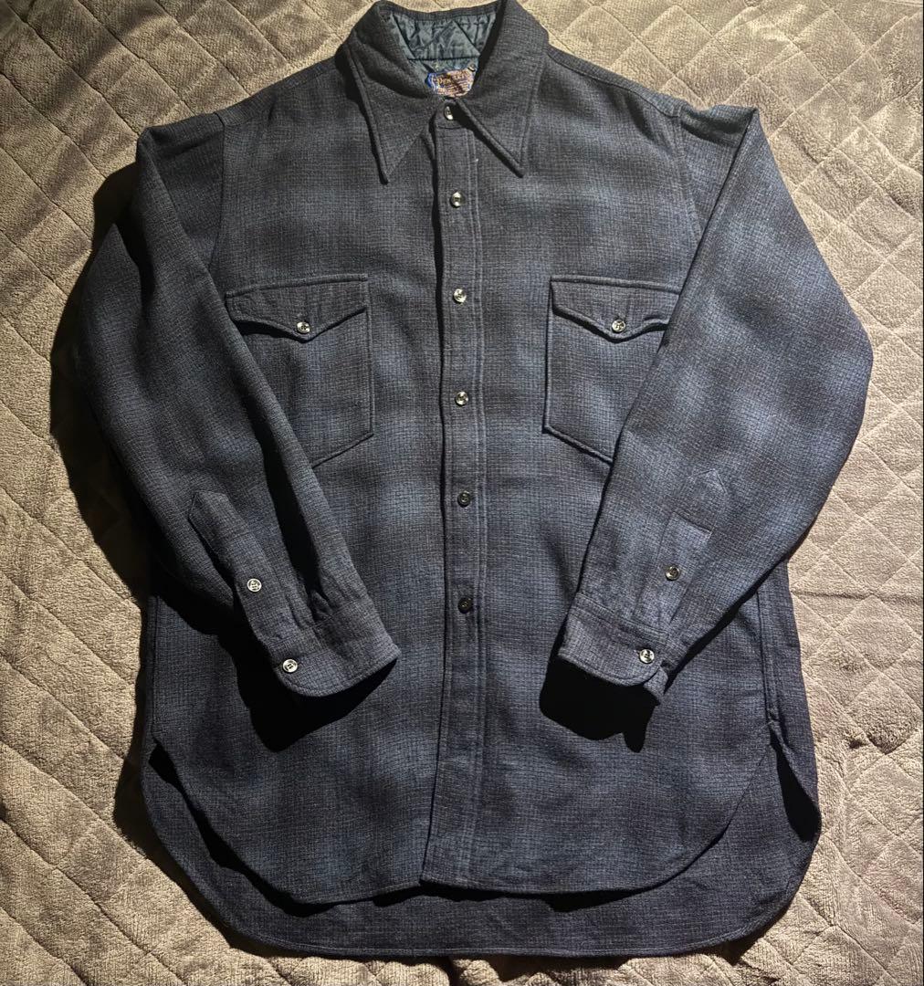 70s USA製 Pendleton ウールシャツ ボタンアップボードシャツ