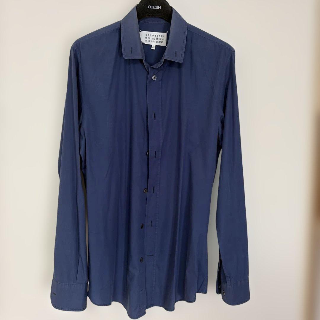 Maison Margiela メゾンマルジェラ 長袖シャツ ネイビー 44 - メルカリ