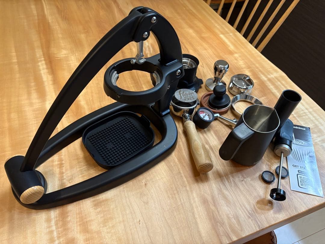 手動エスプレッソマシン Flair 58：希望でNano Foamerなど付属