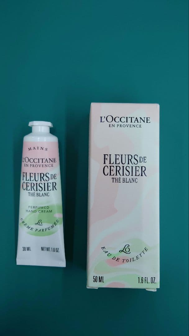 【1度のみ使用】ロクシタン テ・ブラン サクラ オードトワレ＋ハンドクリーム