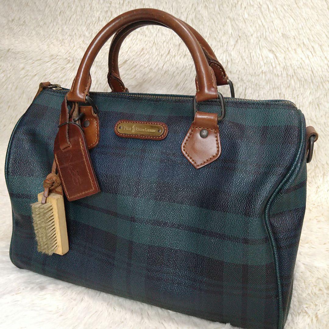 【美品✨】ポロ　ラルフローレン　ミニ　ボストンバッグ　ハンドバッグ　PVC