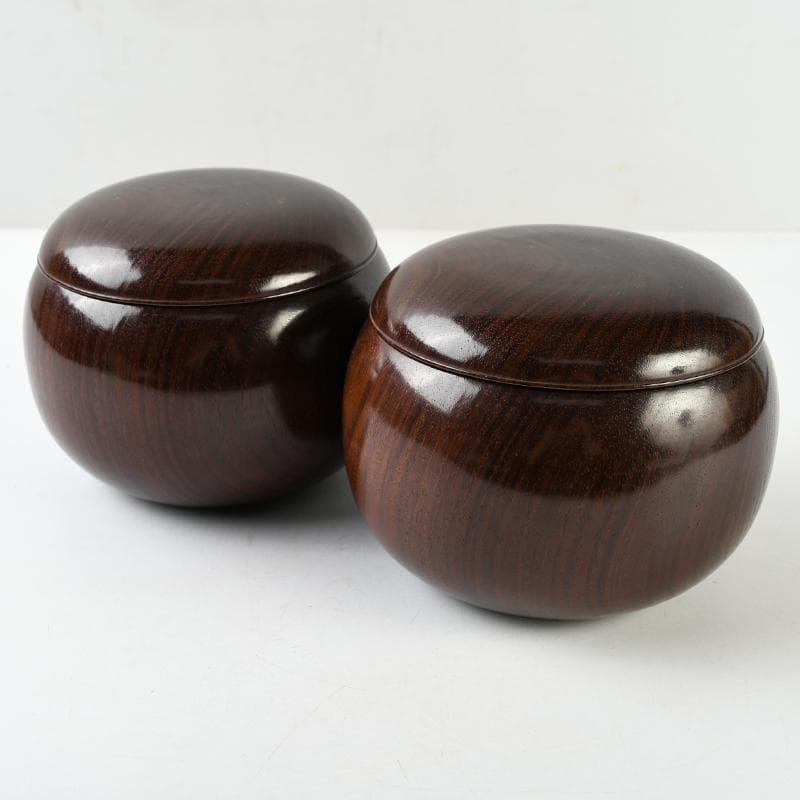 囲碁 碁石 本蛤碁石 那智黒碁石 碁笥 一套 時代箱付 H R9082