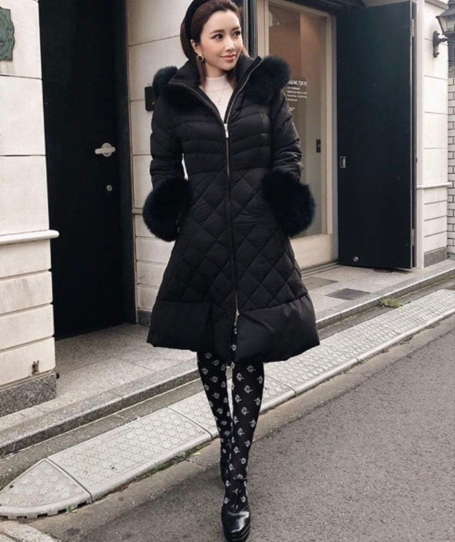 【EIMY ISTOIRE】ブラック　ダウンコート　S