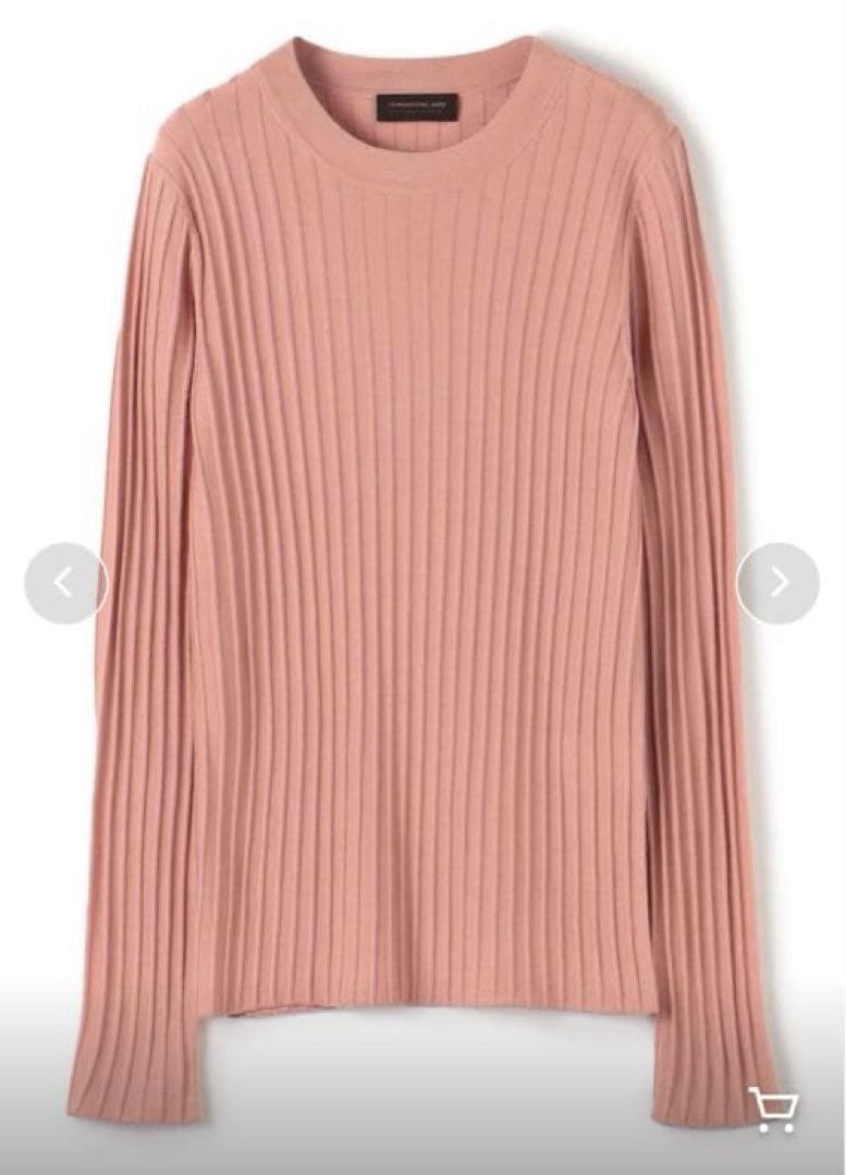 【2回着用】トゥモローランド　カシミヤシルクリブ クルーネックプルオーバー