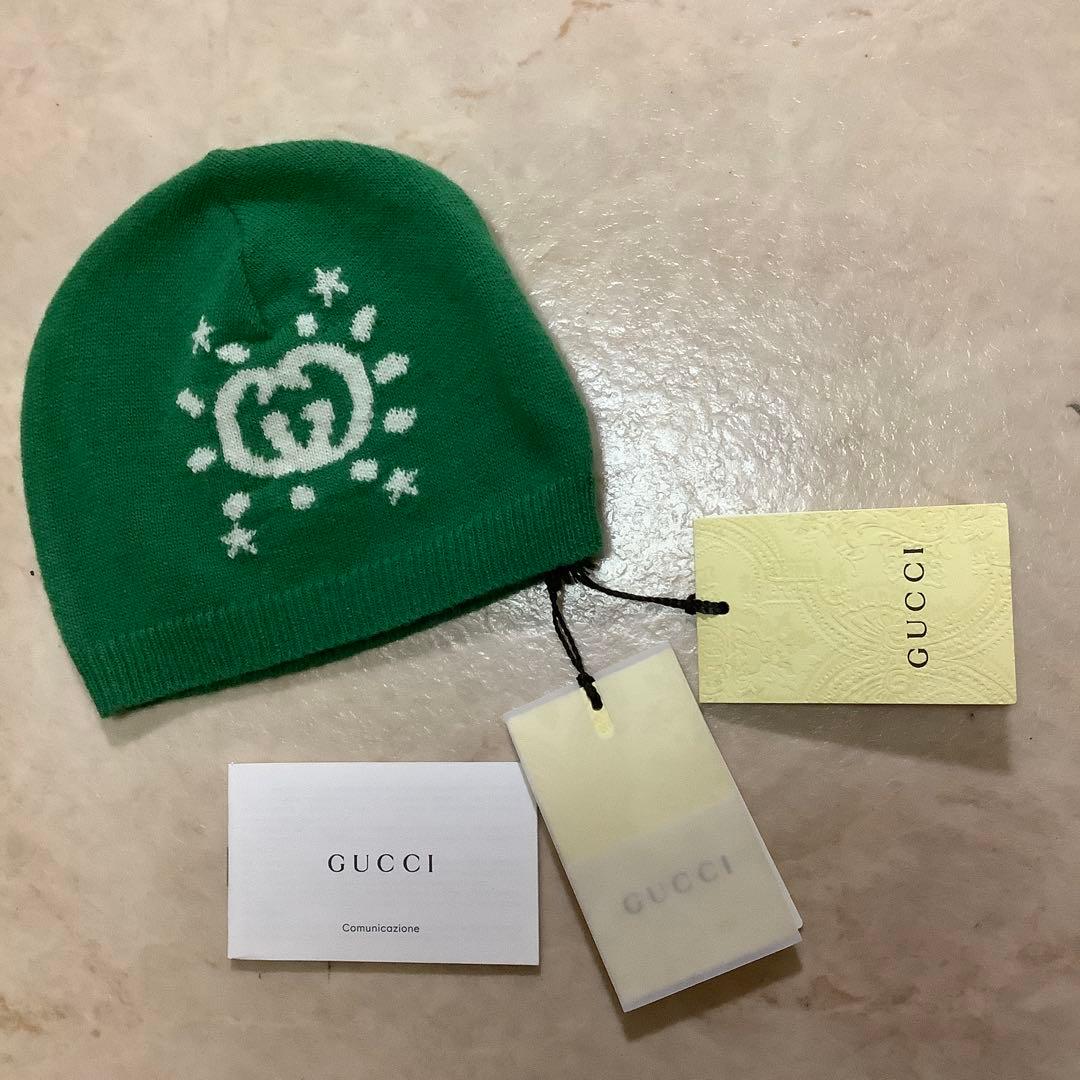 新品】GUCCI インターロッキングG UFO キッズ ニット帽 - メルカリ