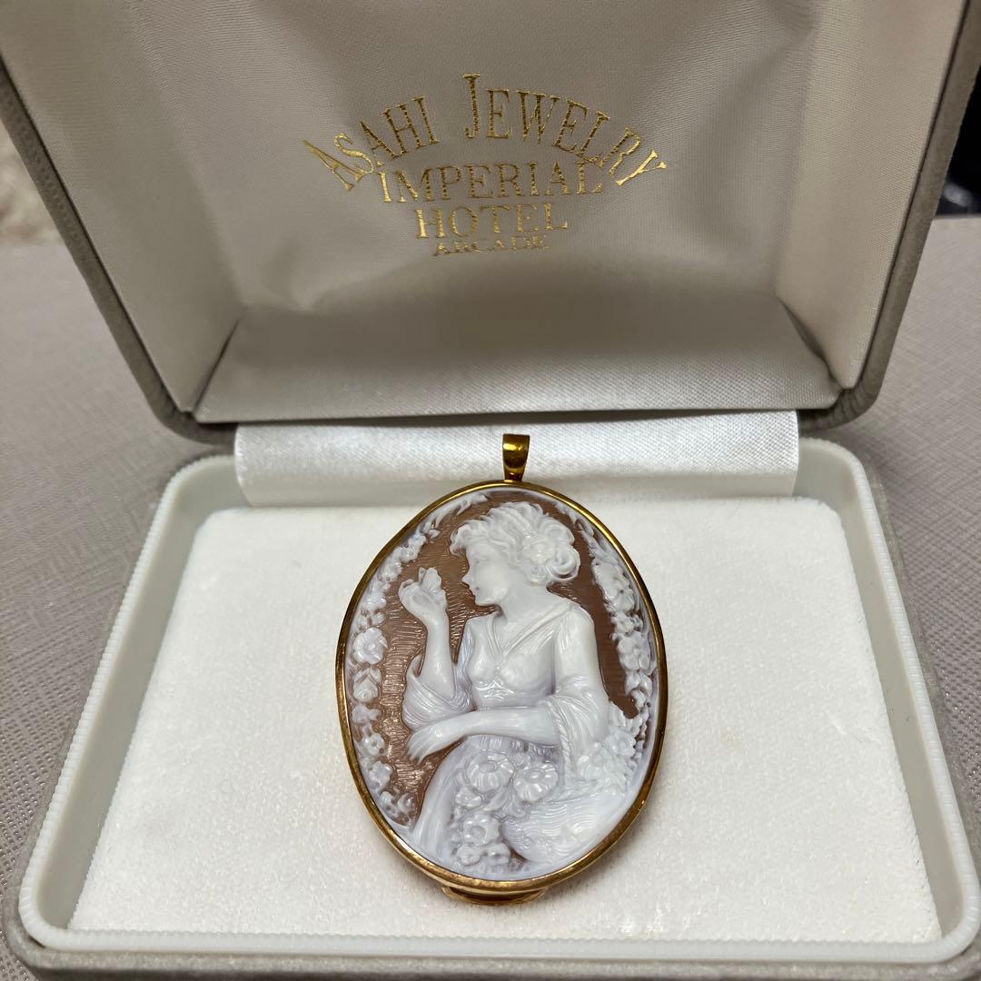 カメオ　帝国ホテル　18K 作家　ネックレスおまけ 楽天市場】カメオネックレス ワンちゃん 犬 18金ゴールド デザイナーズ