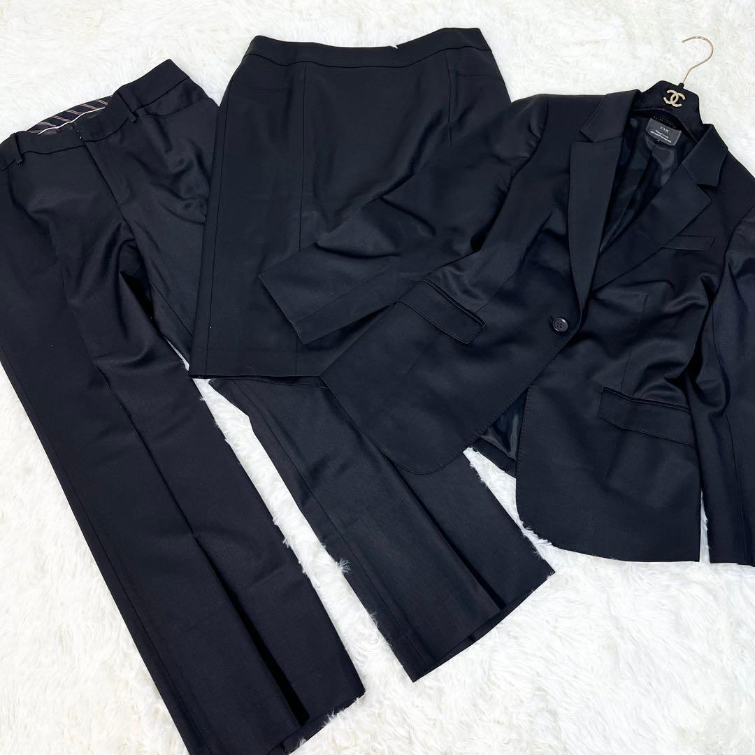 さんちゃん☆大きいサイズ3XL☆美品☆23区 スーツ 3点セット ブラック