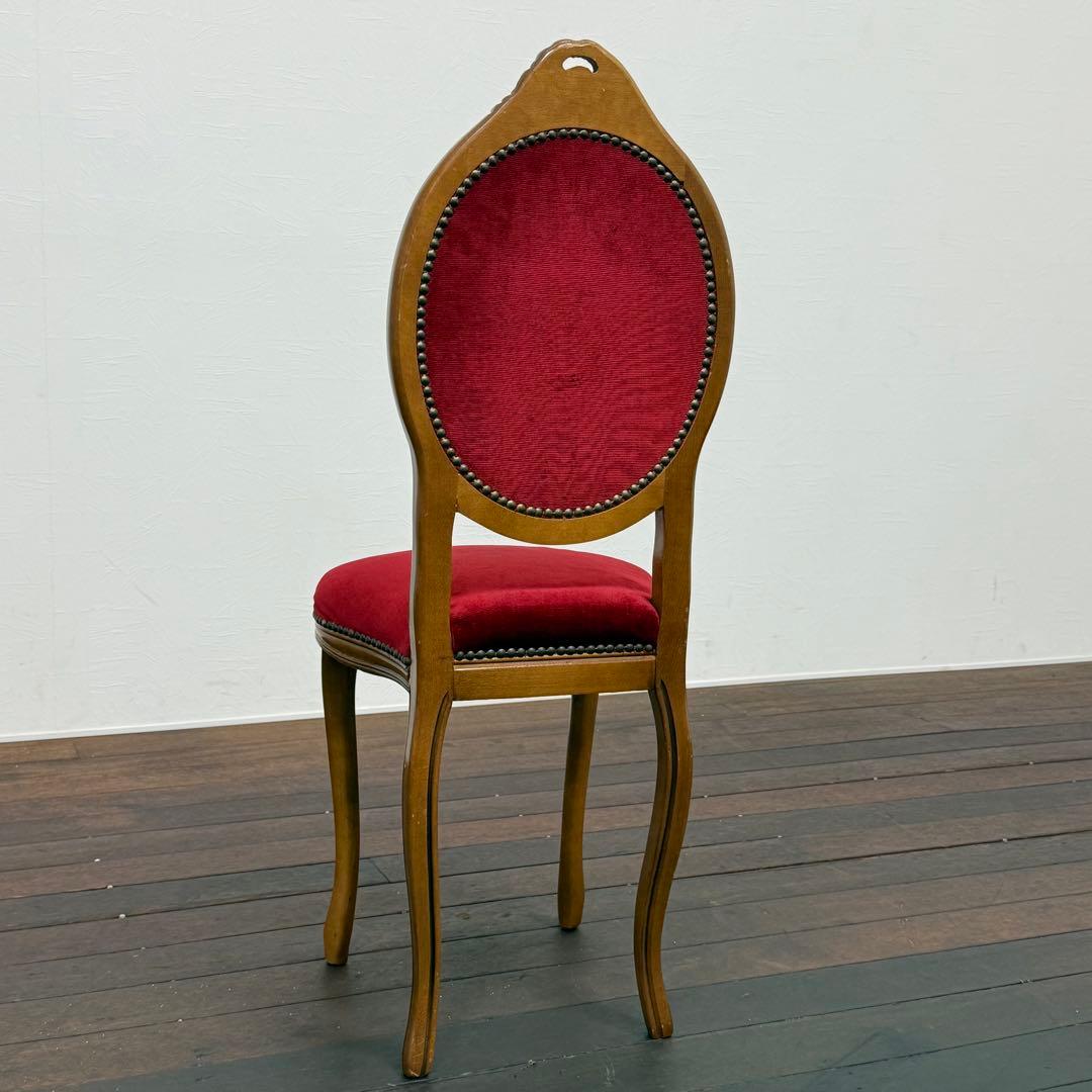 H22K2a イタリア アンティーク調 猫脚 ダイニングチェア ロココ調 鋲