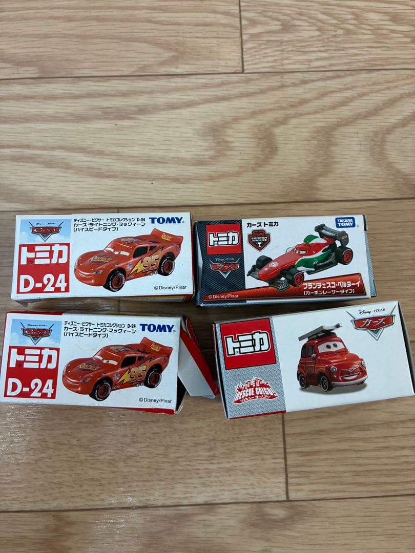 カーズ ミニカー ルイジ フランチェスコ　マックィーン×2　4個セット