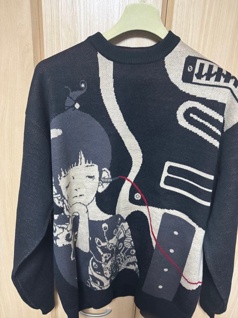 グラニフ 中村佑介 ニット Lサイズ Re:繋がる ウォッシャブルジャ