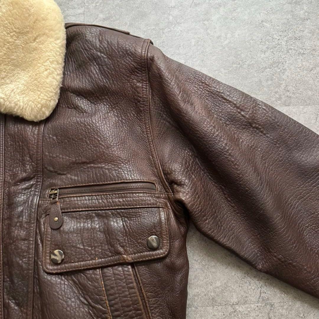 極上90s Vintage G-1 A-2 レザー フライトジャケット ボア襟 - メルカリ