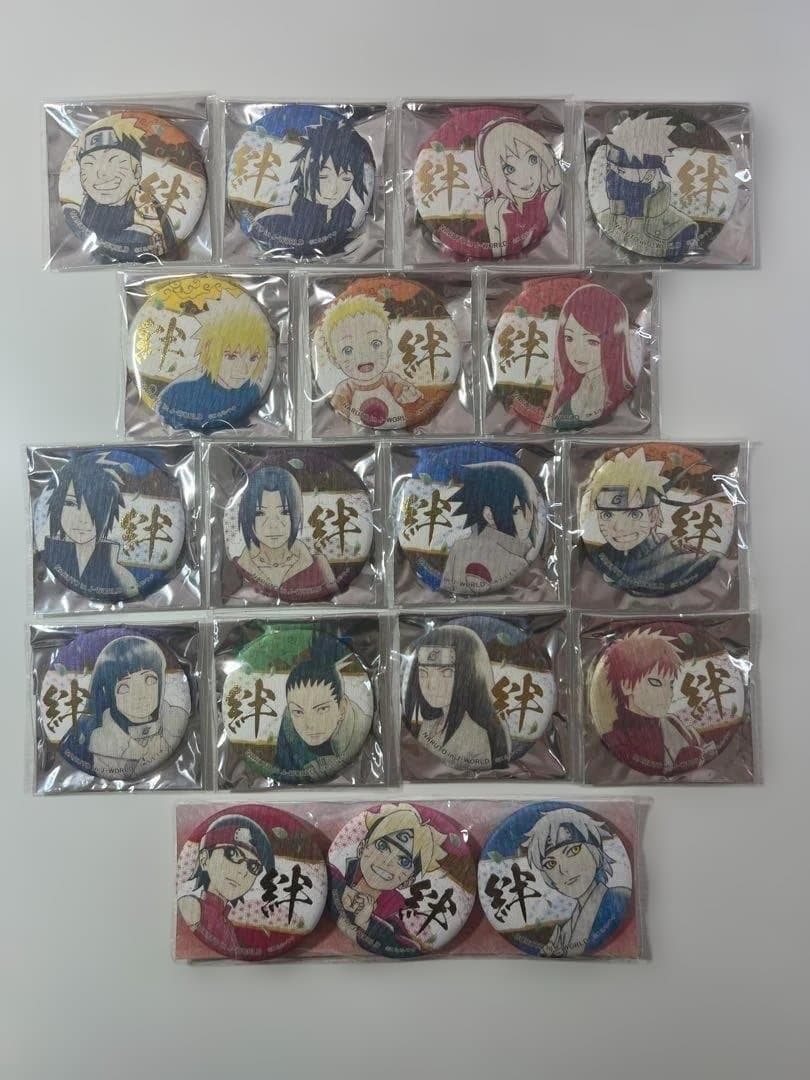 NARUTO ナルト J-WORLD 絆シリーズ 和紙 缶バッジ フルコンプ NARUTO-ナルト- 疾風伝 箔押し缶バッジ - マイルストン | グループ