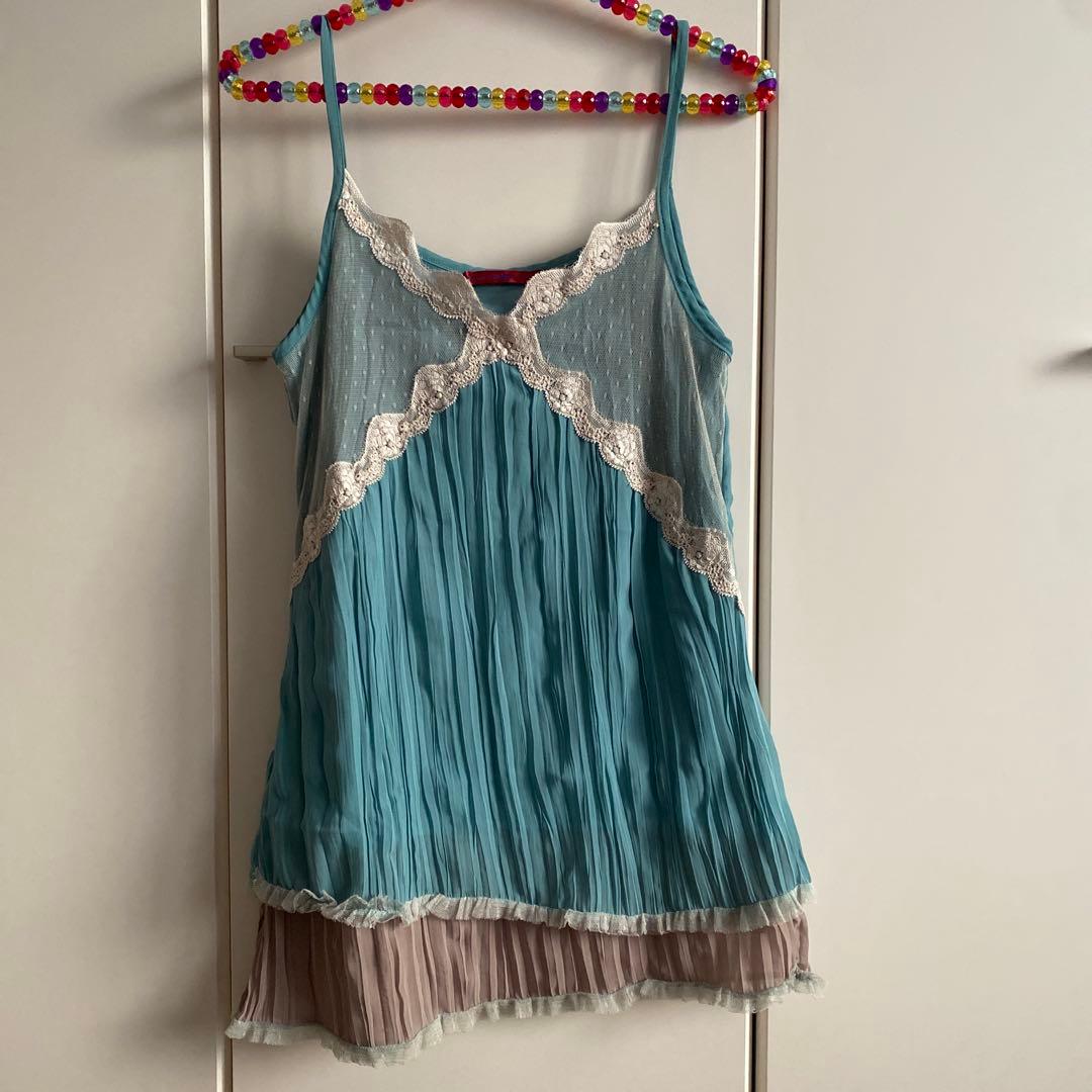 y2k フェアリーグランジ キャミソール 平成ギャル フリル レース