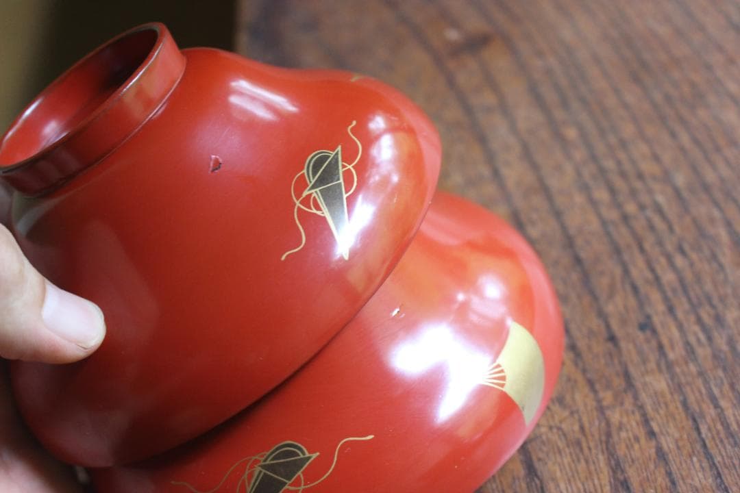 絵柄選択可！時代朱漆に優美な絵替風物蒔絵の映えるお椀7