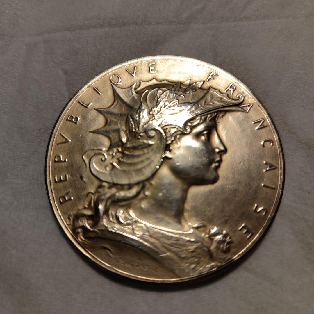 【超レア】1880's フランス マリアンヌ 射撃 シューティング 銀メダル スイス 射撃祭 50フラン銀貨 1988 Brugg NGC PF69 ULTRA CAMEO 005