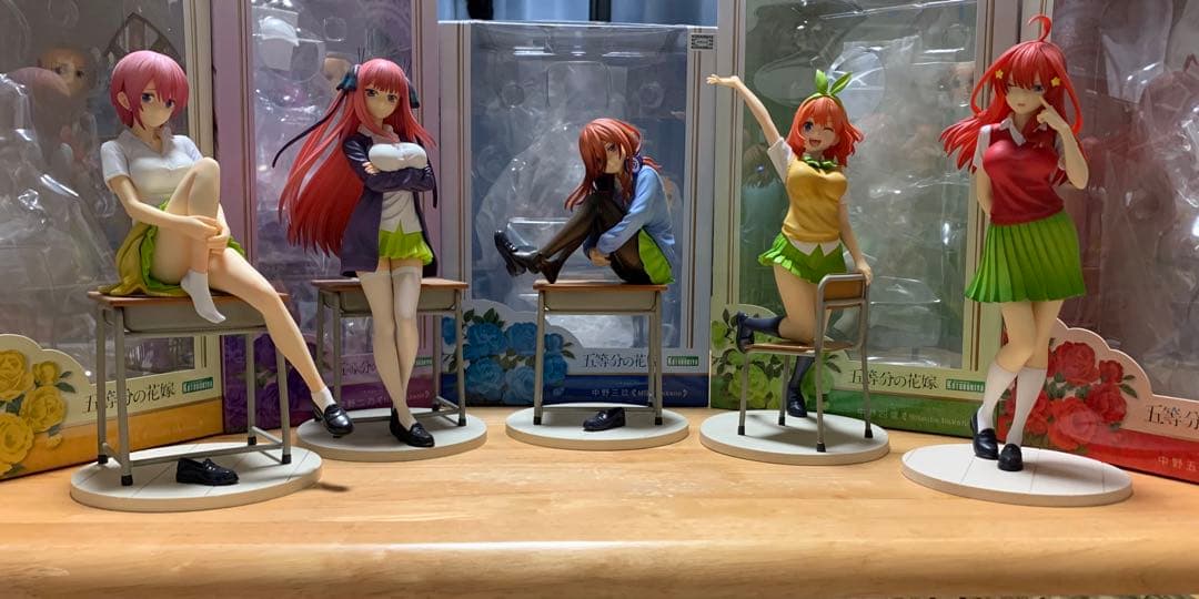 五等分の花嫁 フィギュア 5つ子セット(特典パーツ付) バースデイイラストの中野五姉妹をフィギュア化！「一番くじ 五等分の