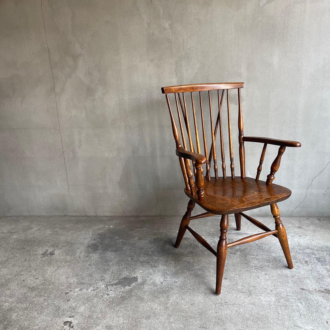 希少 美品　オールドビンテージ　キツツキ ウィンザーアームチェア