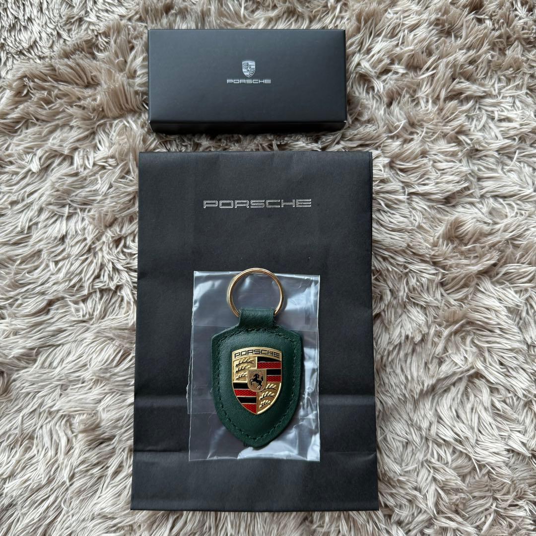 PORSCHE ポルシェクレストキーリング 限定75周年 Ver. グリーン純正