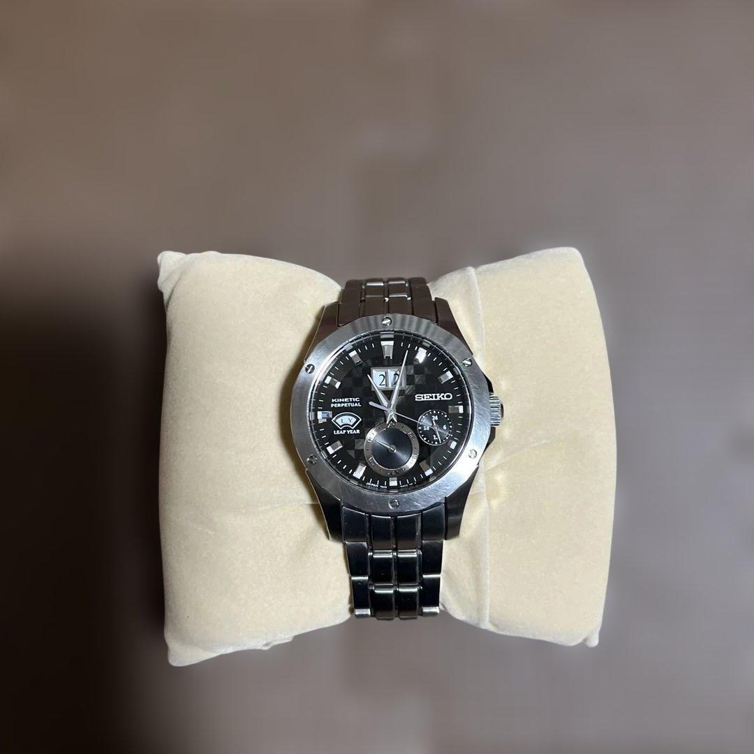 SEIKO ステンレススチール ブラックダイヤル 腕時計