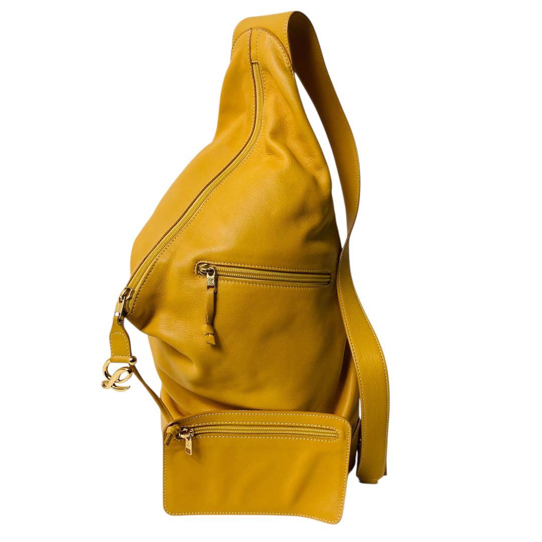 ケ*ン様 LOEWE ロエベ アントン ワンショルダーバッグ マスタード