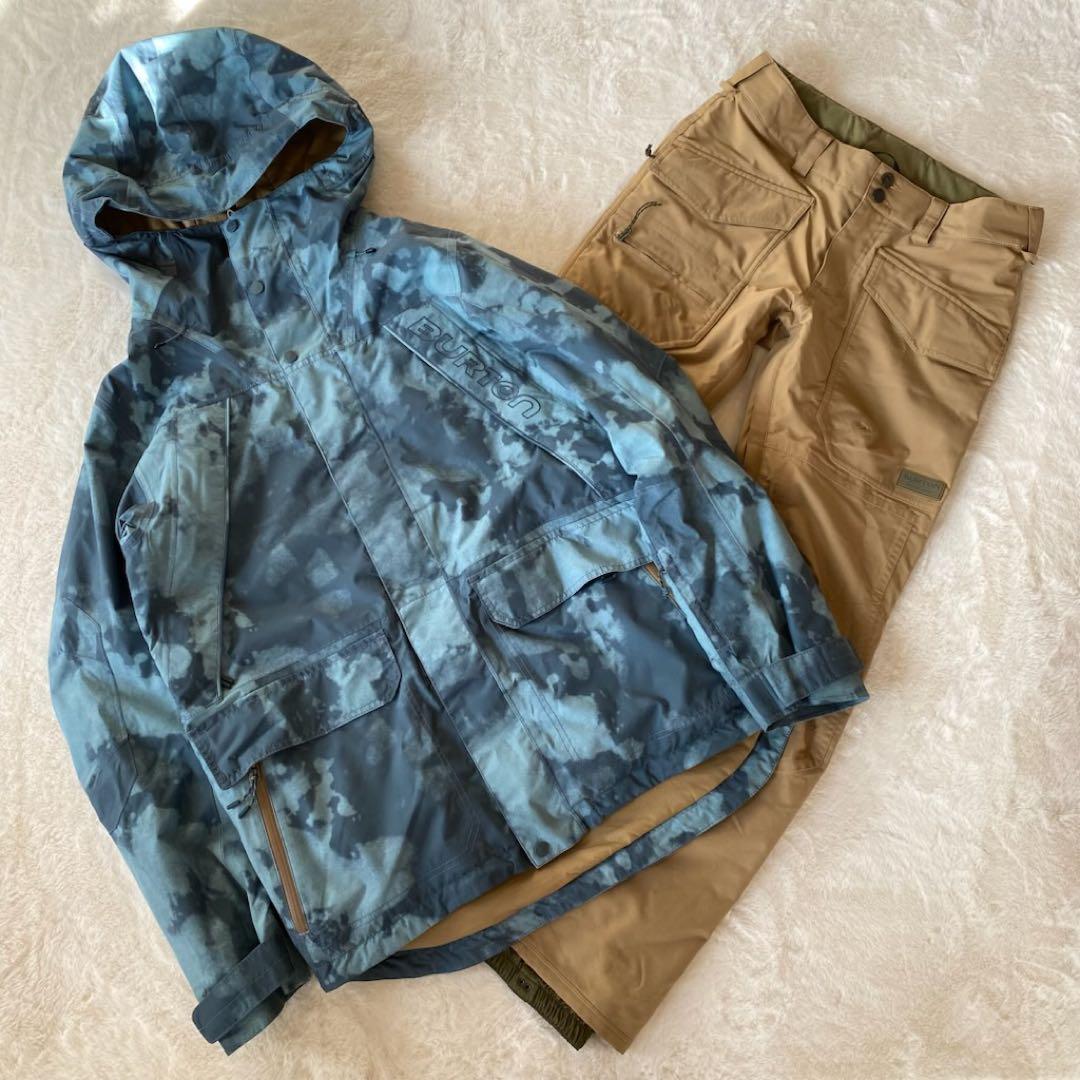 BURTON スノーボードウェア　セットアップ　ブリーチ　カモフラ　上L 下M