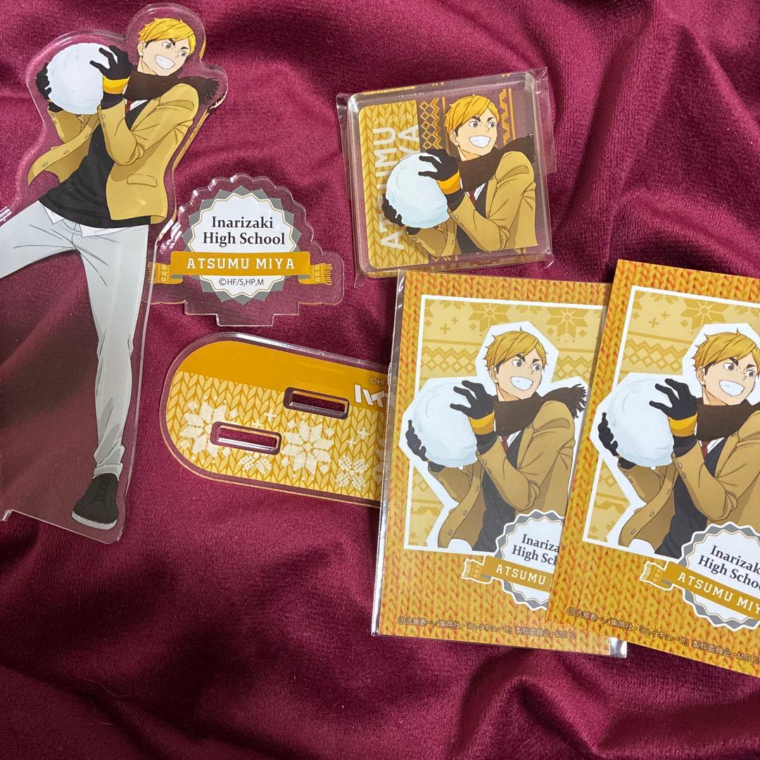 ハイキュー 宮侑 雪遊び アクリルスタンド、アクリルブロック、カード2
