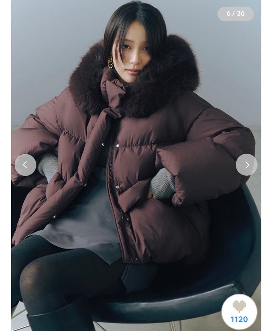 フレイアイディー　フードファーショートダウンコート