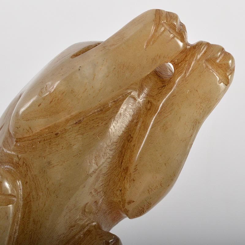 中国 玉石彫刻 神獣刻 根付 紙鎮 置物 C 7210E - メルカリ