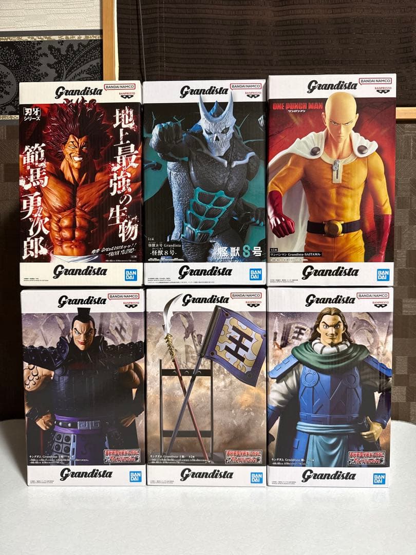 フィギュア　６点(キングダム　刃牙　ワンパンマン　怪獣8号)