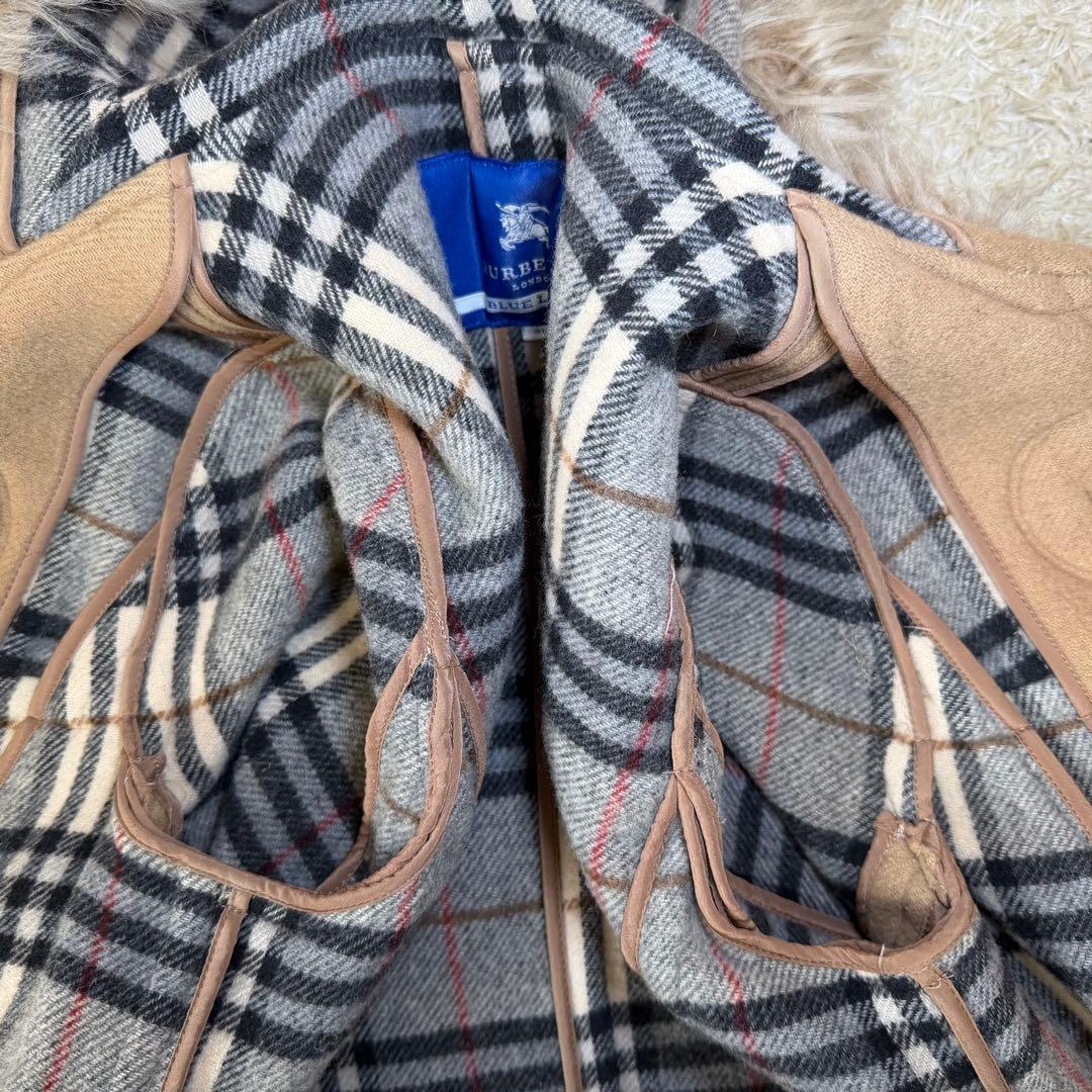 ☆美品☆バーバリー ダッフルコート ノバチェック ハニーベージュ 36 S