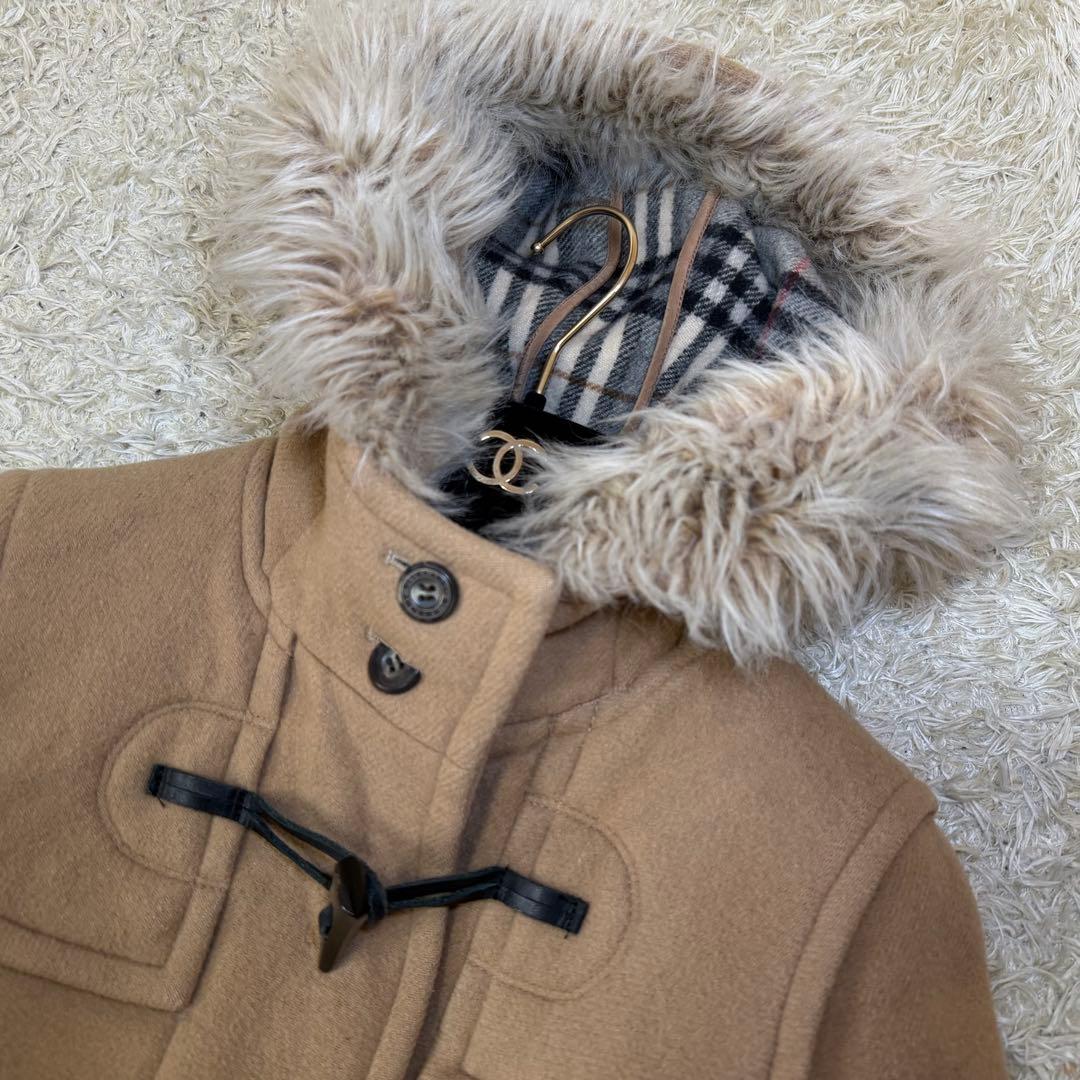 ☆美品☆バーバリー ダッフルコート ノバチェック ハニーベージュ 36 S