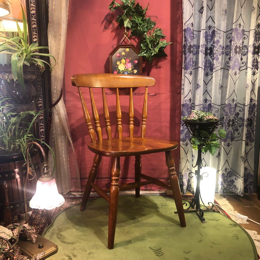 みーーー Sale L３ヴィンテージ ラウンドバック板座　ウィンザーチェア