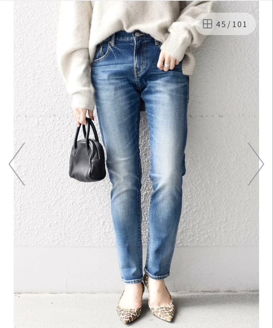 SHIPS woman シップス　スリムテーパード　デニム