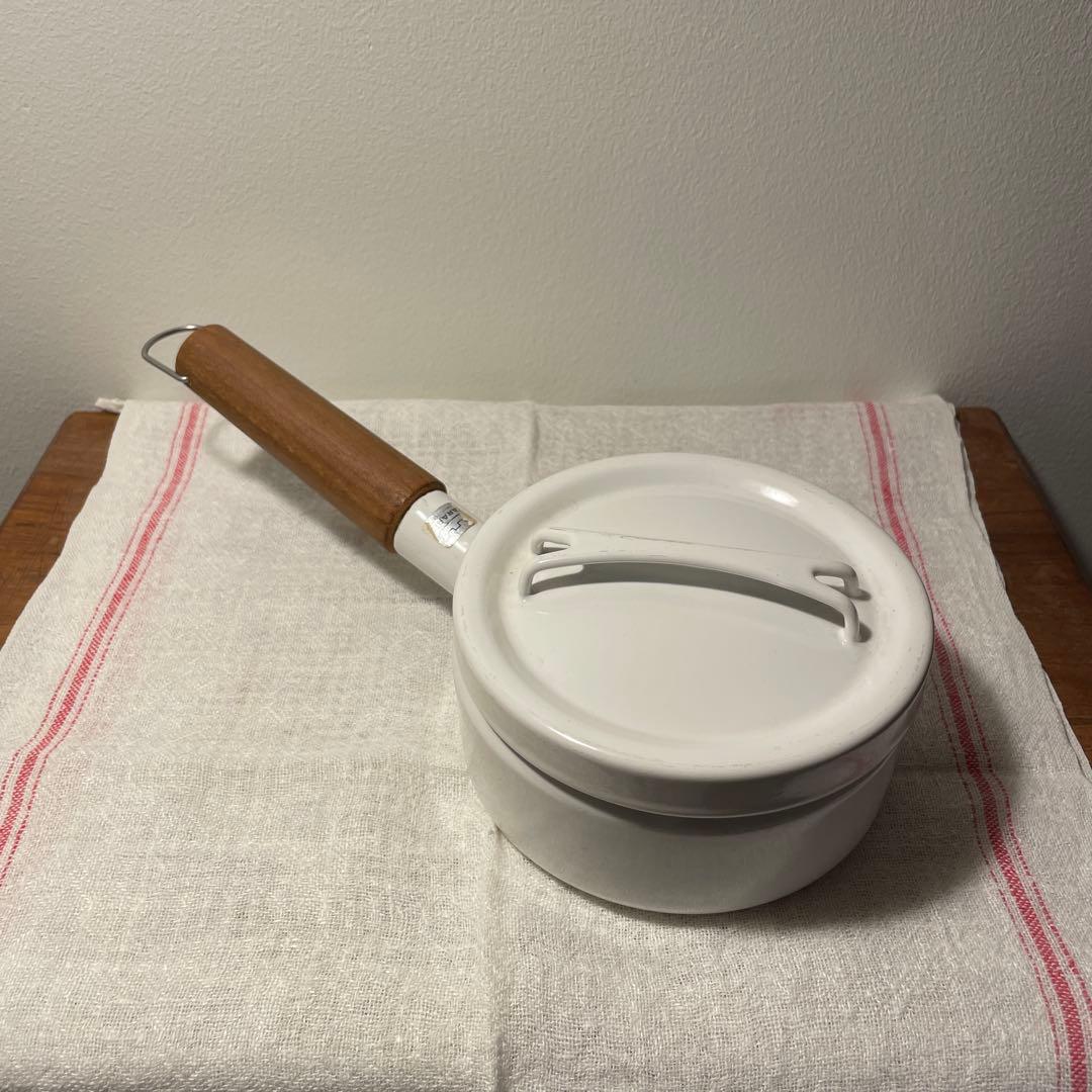 ARABIA Finel ホーロー 片手鍋ミルクパン 木製ハンドル フィンランド